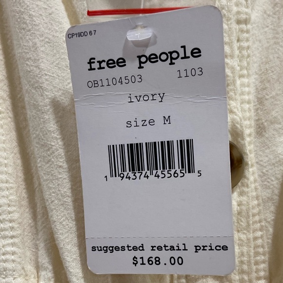 NWT Free people “Catch The Breeze” midi/maxi Dress in ivory, size med (runs big) - Picture 15 of 15